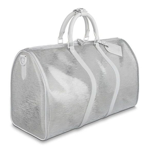 Louis Vuitton Keepall Bandouliere 50 Clear Epi White Duffle Weekend Travel Bag - Picture 5 of 12